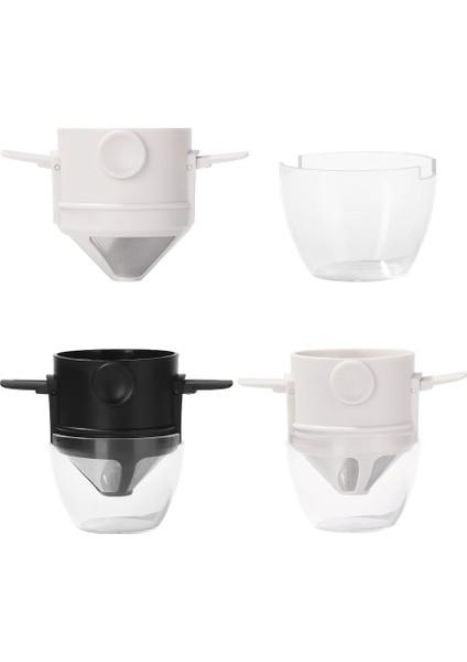 B Tarzı Cof Filter Portable Stainless Steel Foldable Drip Cof Tea Holder Easy Clean Reusable Paperless Pour Over Cof Dripper (Yurt Dışından)