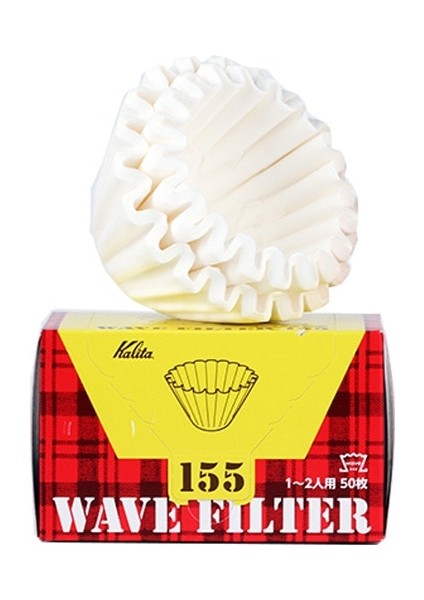1-2 Bardak 50 Yaprak 155 Stili Kalita Dalgalı Kağıt Filtre 50 Yaprak Kahve Üzerine Dökün Filtre 155# 1 Ila 2 Cu# Için 50P El Yapımı Kağıt Filtreler Için (Yurt Dışından)