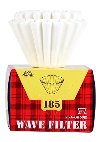 1-2 Bardak 50 Yaprak 155 Stili Kalita Dalgalı Kağıt Filtre 50 Yaprak Kahve Üzerine Dökün Filtre 155# 1 Ila 2 Cu# Için 50P El Yapımı Kağıt Filtreler Için (Yurt Dışından)