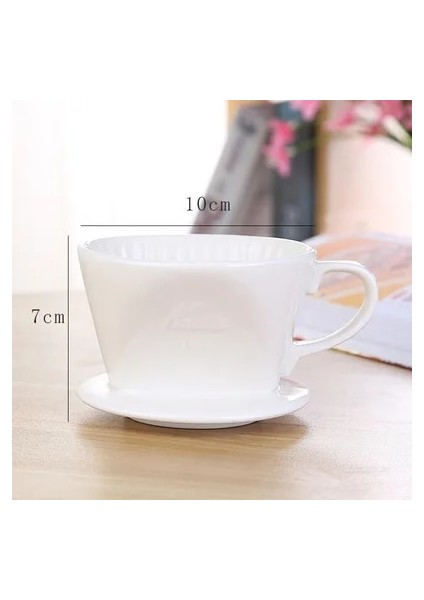 Beyaz Küçük Stil Seramik Kahve Filtreli Fincan Tutucu Espresso Kahve Üzerine Dökün Damlatıcı Kahve Sepetleri Süzücü Yeniden Kullanılabilir Bardaklar Kahve Aksesuarları (Yurt Dışından)