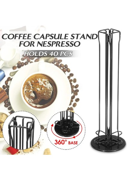 360 ° Dönen Pratik Kahve Kapsülü Dağıtım Kulesi Standı Fit F Nespressos Kapsül Depolama Pod Tutucu Soporte Kapsüller (Yurt Dışından) fırsatları