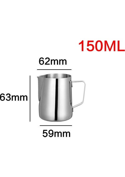 150ML Tarzı Fantastik Mutfak Paslanmaz Çelik Süt Köpürtme Sürahisi Espresso Kahve Sürahi Barista Craft Kahve Latte Süt Köpürtme Sürahi Sürahi (Yurt Dışından)