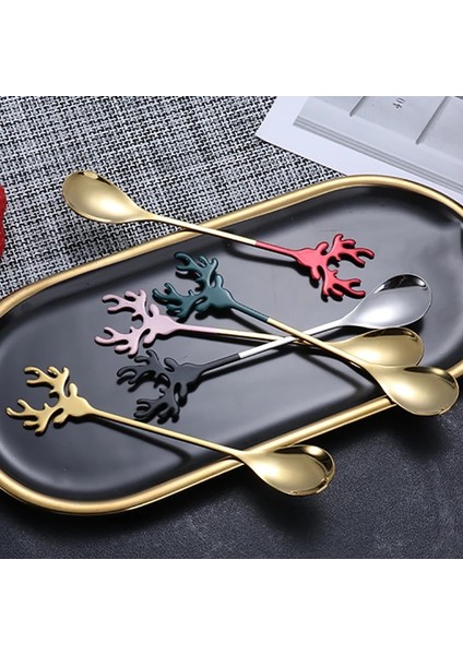 Kırmızı Gümüş Tarzı 2022 Yeni Geyik Kafası Şekli Paslanmaz Çelik Karıştırma Kaşığı Romantik Noel Elk Kahve Tatlı Kaşığı Nefis Hediye Sofra Seti (Yurt Dışından) indirimleri