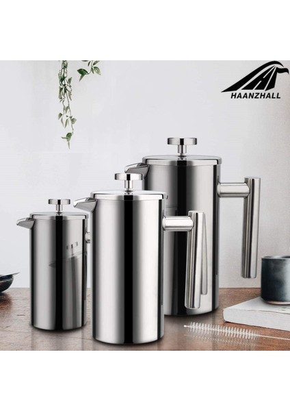 350ML Tarzı French Press Kahve Makinesi Paslanmaz Çelik Kahve Percolator Pot, Çift Duvar ve Büyük Kapasiteli Manuel Cafetiere Kahve Kapları (Yurt Dışından) fırsatları
