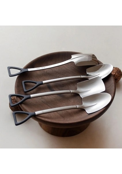 C Stili Moda Kaşık Tatlı Kahve Kaşık Paslanmaz Çelik Kürek Kaşık Retro Yuvarlak Kafa Kaşık Mutfak Gadget Dekorasyon Bar Gereçleri (Yurt Dışından) indirimleri