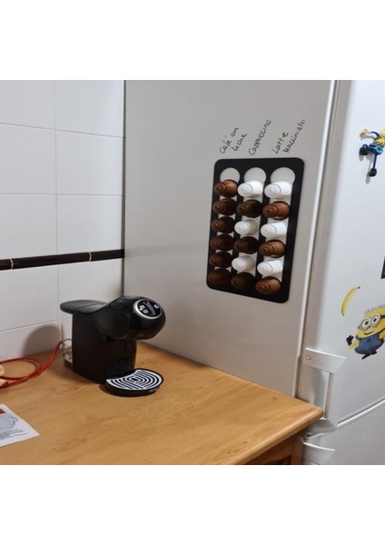 Şerit Tarzı 18 Dolce Gusto Kahve Kapsüllerine Kadar Tutabilir Yeni Kapsül Depolama Rafı Duvar Depolama Alüminyum Braket Kahve Kapsül Tutacağı (Yurt Dışından)