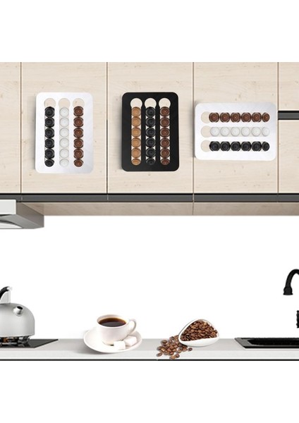 Şerit Tarzı 18 Dolce Gusto Kahve Kapsüllerine Kadar Tutabilir Yeni Kapsül Depolama Rafı Duvar Depolama Alüminyum Braket Kahve Kapsül Tutacağı (Yurt Dışından) modelleri