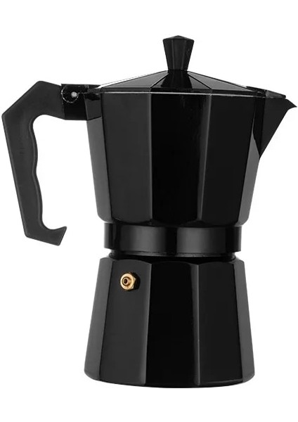 300ML 6bardak Siyah Stil Italyan Tarzı Alüminyum Cezve Mocha Kahve Makinesi Dayanıklı Sekizgen Pot Kahve Fincanı Cafeteira Expresso Percolator Pot (Yurt Dışından)