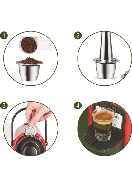 1 Kapsül Tarzı Nespresso Doldurulabilir Kapsül Iki Versiyon Yeniden Kullanılabilir Paslanmaz Çelik Yeniden Kullanılabilir Kahve Filtresi Espresso Kahve Pod (Yurt Dışından) fırsatları