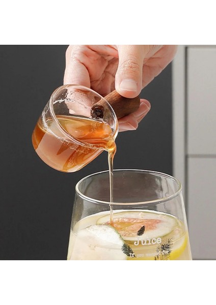 50ML Tarzı ml Mini Cam Süt Bardağı Kremalı Sürahi Cam Kahve Süt Sürahi Espresso Fincan Sirke Sos Bardağı Ahşap Saplı Cam Sos Teknesi (Yurt Dışından) fiyatları