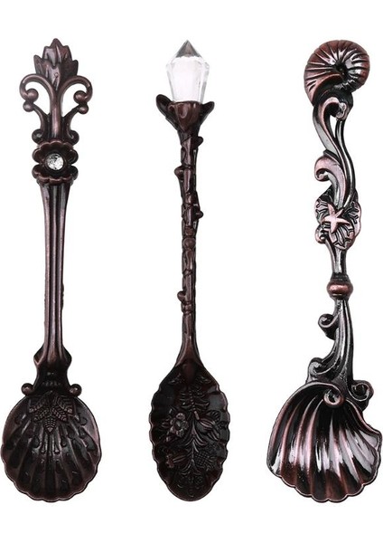 Gümüş Tarzı Et Vintage Kahve Dondurma Kaşığı Metal Alaşım Oyma Tatlı Şeker Çay Kaşığı Retro Masa Dekor Mutfak Sofra Malzemeleri (Yurt Dışından) fiyatları