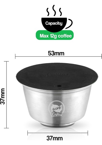 Resim Stili Olarak Icafilas Paslanmaz Çelik Metal Rusable Dolce Gusto Kapsül Nescafe Için Kahve Filtreli Dolci Gusto Kapsül Tamper Kaşığı (Yurt Dışından)