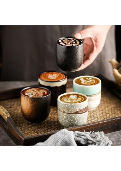 C Stili 200ML Yeni Kahve Fincanları Seramik Kupalar Bira Çay Kupa Viski Cam Drinkware Bardak Seramik Latte Özel Kahve (Yurt Dışından) fırsatları
