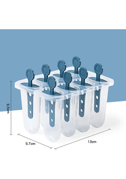 Bluea-2 Stili Buz Küpü Kalıpları Yeniden Kullanılabilir Dondurma Makinesi Dıy Dondurma Araçları Mutfak 8 Hücre Lolly Kalıp Tepsisi Tatlı Kalıpları Yaz Aksesuarları (Yurt Dışından)