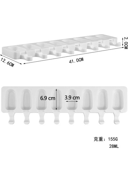 Kapak Stili 8 Hatta Dondurma Dondurma Silikon Kalıp Dıy Yaratıcı Puding Çikolatalı Popsicle Buz Tepsisi Kalıp Pişirme Araçları Buz Isıtıcısı (Yurt Dışından) fırsatları