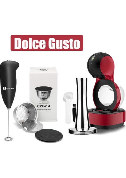 Resim Stili Olarak Icafilas Paslanmaz Çelik Metal Rusable Dolce Gusto Kapsül Nescafe Için Kahve Filtreli Dolci Gusto Kapsül Tamper Kaşığı (Yurt Dışından)