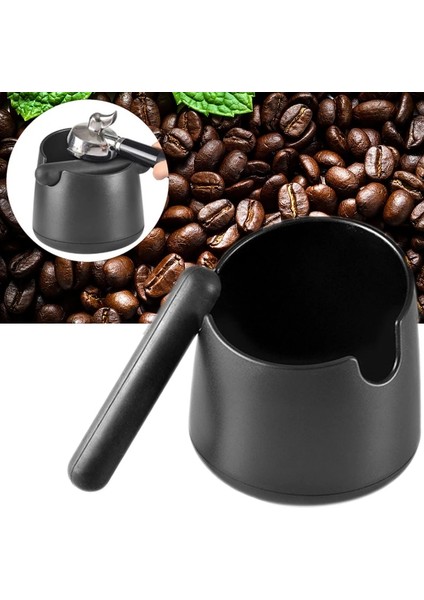 Koyu Gri Tarzı Kahve Tozu Kalıntısı Çöp Kovası Kahve Knock Box Geri Dönüşüm Kovası Öğütme Çöp Kutusu Eğik Ağızlı Espresso Yer Kabı (Yurt Dışından)