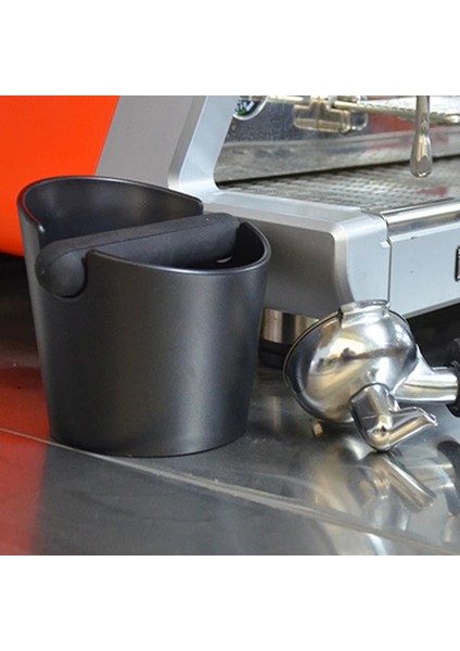 Koyu Gri Tarzı Kahve Tozu Kalıntısı Çöp Kovası Kahve Knock Box Geri Dönüşüm Kovası Öğütme Çöp Kutusu Eğik Ağızlı Espresso Yer Kabı (Yurt Dışından)