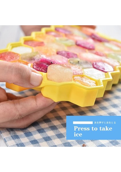 Kırmızı Stil Bpa Içermeyen Petek Buz Küpü Tepsisi 37 Küp Silikon Buz Küpü Yapıcı Kalıp, Dondurma Partisi Için Kapaklı Viski Kokteyl Soğuk Içecek (Yurt Dışından) indirimleri