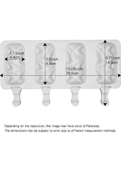 J-Beyaz Tarzı Silikon Dondurma Kalıpları 4 Hücreli Buz Küpü Tepsisi Gıda Güvenli Popsicle Maker Dıy Ev Yapımı Dondurucu Buz Lolly Kalıp Ev Dondurma Araçları (Yurt Dışından) fırsatları