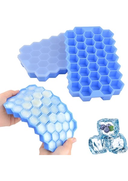 Sadece Kapak Stili 37 Kavite Buz Küpü Tepsisi Petek Buz Küpü Kalıbı Gıda Sınıfı Viski Kokteyli Için Esnek Silikon Buz Kalıpları Bpa Yok (Yurt Dışından) fırsatları