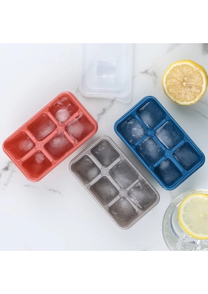 1 Adet Kırmızı Stil 6 Izgara Çıkarılabilir Kapaklı Buz Küpü Kalıbı Kare Buz Küpü Kalıbı Kek Blok Jöle Puding Çikolata Kalıpları Mutfak Bar Aksesuarları (Yurt Dışından) indirimleri