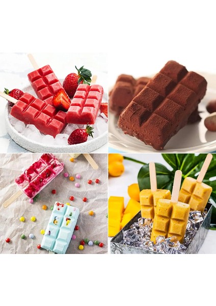 A-Beyaz Tarzı Silikon Dondurma Kalıbı Dıy Ev Yapımı Dondurma Kalıpları Dondurucu 4 Hücre Büyük Boy Buz Küpü Tepsi Popsicle Varil Yapımcıları Pişirme Araçları (Yurt Dışından) indirimleri