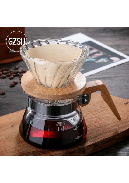 Taşlama Makinesi Stili Hzsh V60 Üçlü Set Kahve V60 Set Kahve Damlatıcı Cam Sunucu Cezve Kahve Su Isıtıcısı Bira Barista Percolator Maker (Yurt Dışından) fiyatları