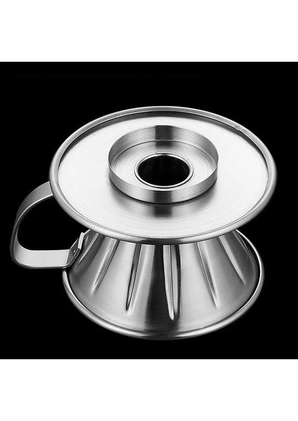 Küçük Stil Paslanmaz Çelik Kahve Damlatıcı Motor V60 Stil Kahve Damla Filtreli Fincan Kahve Filtresi Çay Cüruf Hunisi El Yumruk Çift Filtre (Yurt Dışından)