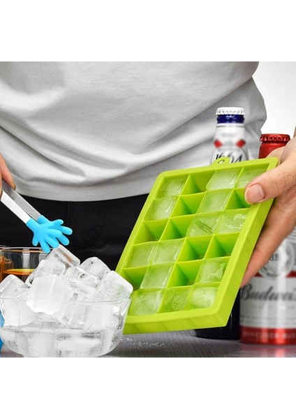No.5 Tarzı Buz Küpü Tepsileri Viski, Meyve Suyu, Spor Içecekleri Için Çıkarılabilir Kapaklı 24 Silikon Buz Küpü Kalıbı (Yurt Dışından) fırsatları