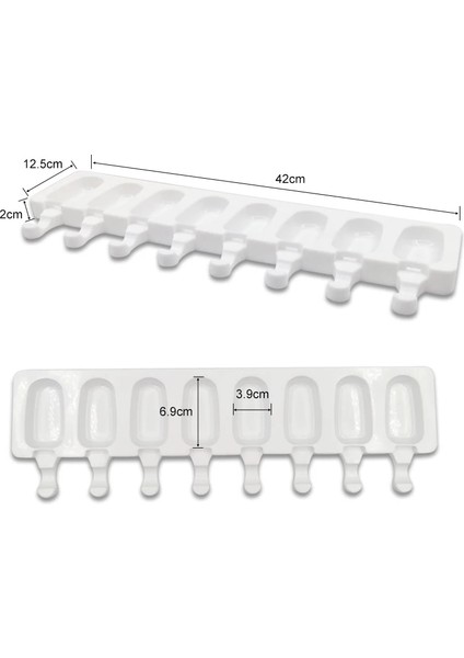 8 Izgara Stili 8 Izgara Dondurma Kalıp Üreticileri Silikon Kalın Malzeme Dıy Kalıpları Buz Küpü Kalıpları Tatlı Kalıpları Buzlu Şeker Tepsisi (Yurt Dışından)