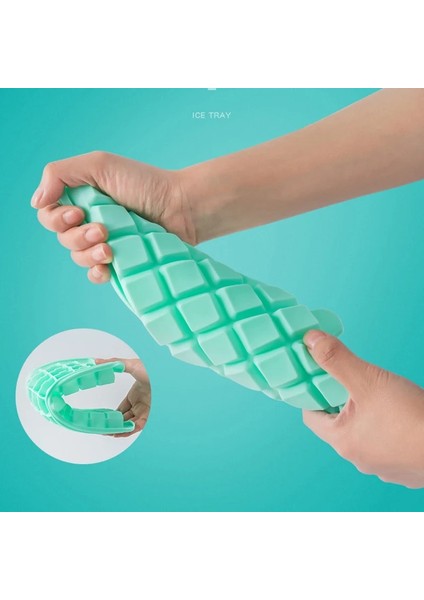 24 Yeşil Stil Dondurucu Için Kapaklı Silikon Buz Küpü Tepsisi Silika Buz Küpleri Maker Kalıp Kokteyl Içecek Için Kapaklı (Yurt Dışından) fırsatları