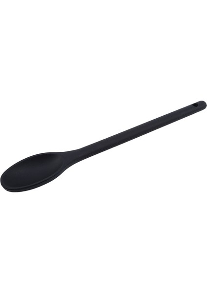Siyah Stil Mutfak Silikon Kaşıkpasta Macun Spatula Karıştırma Kaşığı Uzun Saplı Pişirme Gereçleri Sofra Takımı Mutfak Çorba Kaşıkları (Yurt Dışından)