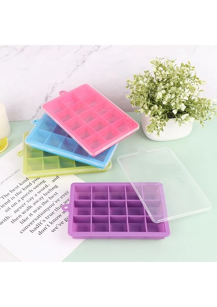 Bl Tarzı 15 Izgaralı Silikon Buzluk Kapaklı Buz Küpü Kalıp Silikon Içecek Buz Kutusu (Yurt Dışından) modelleri