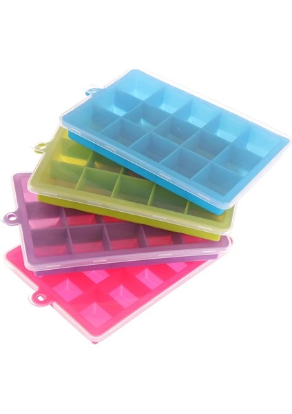 Bl Tarzı 15 Izgaralı Silikon Buzluk Kapaklı Buz Küpü Kalıp Silikon Içecek Buz Kutusu (Yurt Dışından) indirimleri