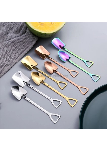 Çikolata Tarzı Paslanmaz Çelik Yaratıcı Retro Karpuz Kürek Kahve Kaşığı Tatlı Kaşığı Dondurma Kaşığı Ucu Noel Hediyeleri Için Düz Kürek (Yurt Dışından) modelleri