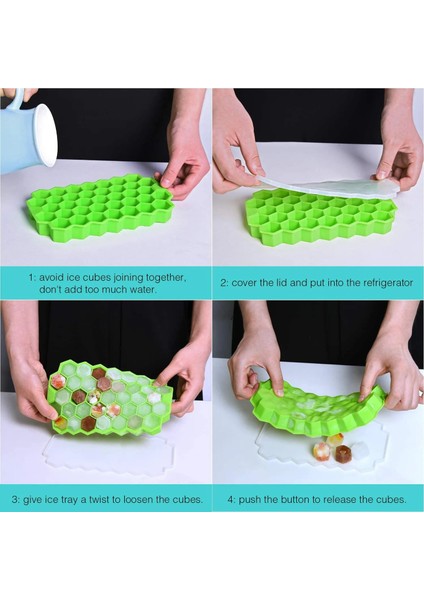 Kapaklı Mavi Buz Küpü Yapıcı Silikonlar Buz Kalıbı Petek Buz Küpü Tepsisi Magnum Silikon Kalıp Viski Kokteyli Için Gıda Sınıfı Kalıp Formları (Yurt Dışından) indirimleri