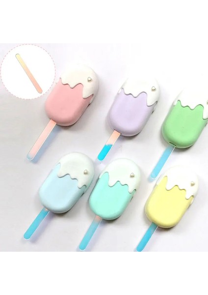 Çok Renkli Stil 1 Adet Akrilik Dondurma Çubukları Degrade Gökkuşağı Renk Dondurma Çubuğu Dıy El Yapımı El Sanatları Yapma Aracı Düğün Cupcake Dekor Topper (Yurt Dışından) fırsatları