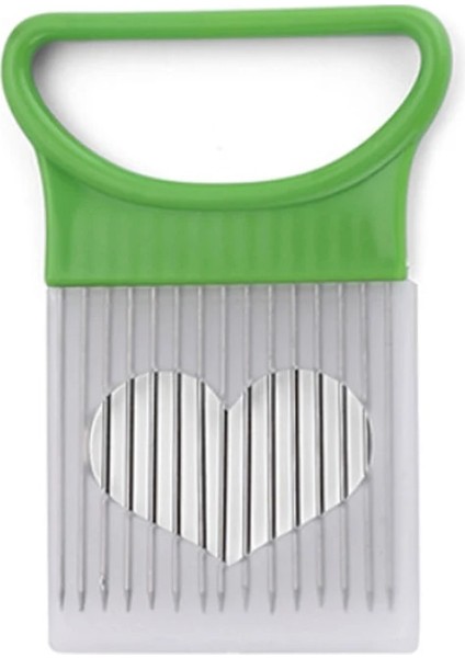 Yeşil Stil Paslanmaz Çelik Soğan Domates Tutucu Dilimleme Sebze Kesici Kesme Yardımcıları Kılavuzu Dilimleme Kesici Güvenli Çatal Mutfak Pişirme Aracı (Yurt Dışından)