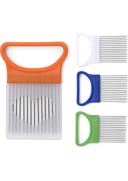 Yeşil Stil Paslanmaz Çelik Soğan Domates Tutucu Dilimleme Sebze Kesici Kesme Yardımcıları Kılavuzu Dilimleme Kesici Güvenli Çatal Mutfak Pişirme Aracı (Yurt Dışından) fırsatları