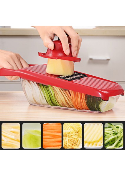 1 Takım Artı Stil Içerir Mutfak Aksesuarları Rende Çok Işlevli Konteynerli Patates Kesici Sebzeler Meyve Soyucu Borular Aletler Dilimleme Için Dilimleyici (Yurt Dışından) fırsatları