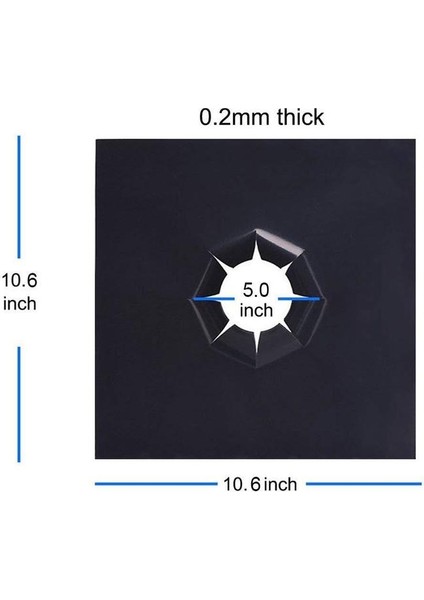 Kuadu Shop Siyah Stil Gaz Sobası Koruyucuları Mutfak Aksesuarları Yeniden Kullanılabilir Gaz Sobası Brülör Kapağı Astar Mat Yangından Korunma Mutfak Aletleri Eşyaları (Yurt Dışından)