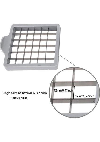 12X12MM Tip A Mutfak Profesyonel Patates Kızartması Dilimleme Parçaları Doğrayıcı Bıçağı Paslanmaz Çelik Aksesuarlar Aracı Değiştirme Patates Parçalayıcı Kesici (Yurt Dışından) fiyatları