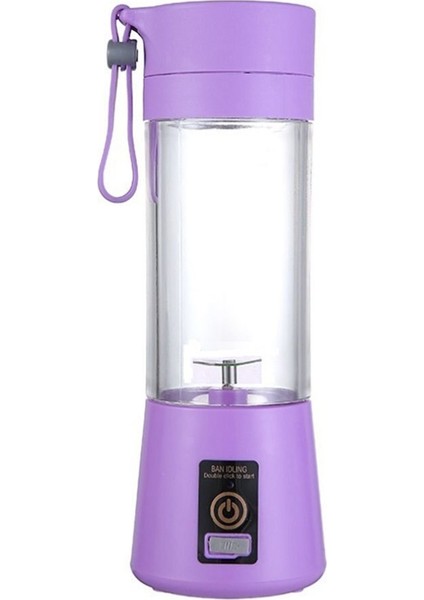 Yeşil Stil Blender Mikser Meyve Sıkacağı Blender Meyve Suyu Üreticisi 2 Bıçaklı Taşınabilir Blend USB Şarj Edilebilir Mini Meyve Suyu Makinesi Smoothie Maker (Yurt Dışından)