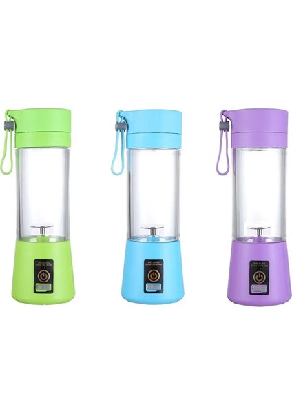 Yeşil Stil Blender Mikser Meyve Sıkacağı Blender Meyve Suyu Üreticisi 2 Bıçaklı Taşınabilir Blend USB Şarj Edilebilir Mini Meyve Suyu Makinesi Smoothie Maker (Yurt Dışından)
