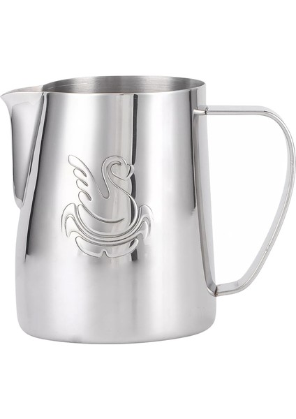Gümüş Tarzı 600ML ml Elegant Swan Paslanmaz Çelik Kahve Sürahi Süt Köpürtme Fincan Krema Makinesi Barista Craft Espresso Latte Art Sürahi Aracı (Yurt Dışından)
