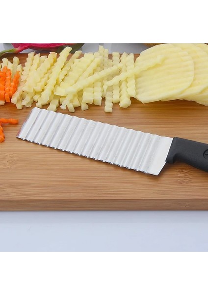 Turuncu Tarzı Patates Fransız Fry Kesici Paslanmaz Çelik Tırtıklı Bıçak Dilimleme Sebze Meyve Dilimleyici Dalga Bıçağı Doğrayıcı Mutfak Aksesuarları (Yurt Dışından)