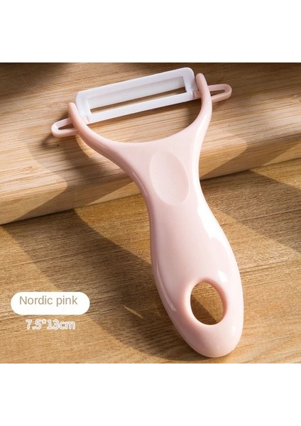 Pembe Stil Keskin Meyve Soyucu Ev Soyucu Soyucu Soyucu Patates Elma Sayıcı Kavun Planya Düz Dişler Tırtıklı (Yurt Dışından)