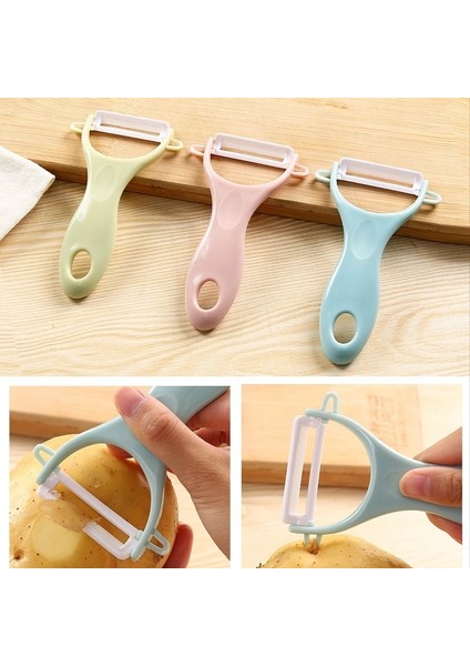 Pembe Stil Keskin Meyve Soyucu Ev Soyucu Soyucu Soyucu Patates Elma Sayıcı Kavun Planya Düz Dişler Tırtıklı (Yurt Dışından) modelleri