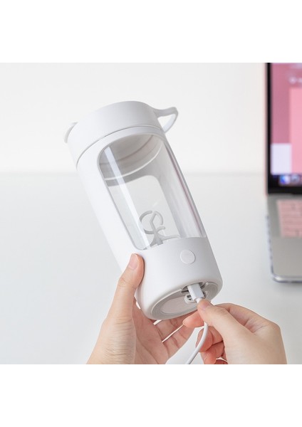 450ML Stil 7 Stili 650ML Elektrikli Otomatik Taşınabilir Blender USB Paslanmaz Çelik Karıştırma Kupa Fitness Bardak Süt Suyu Kahve Mikser Blender Şişe (Yurt Dışından)